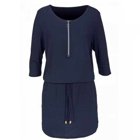 Black 
Vs‎ 
LASCANA
Zip-Front Mini Dress - Picture 2 of 4